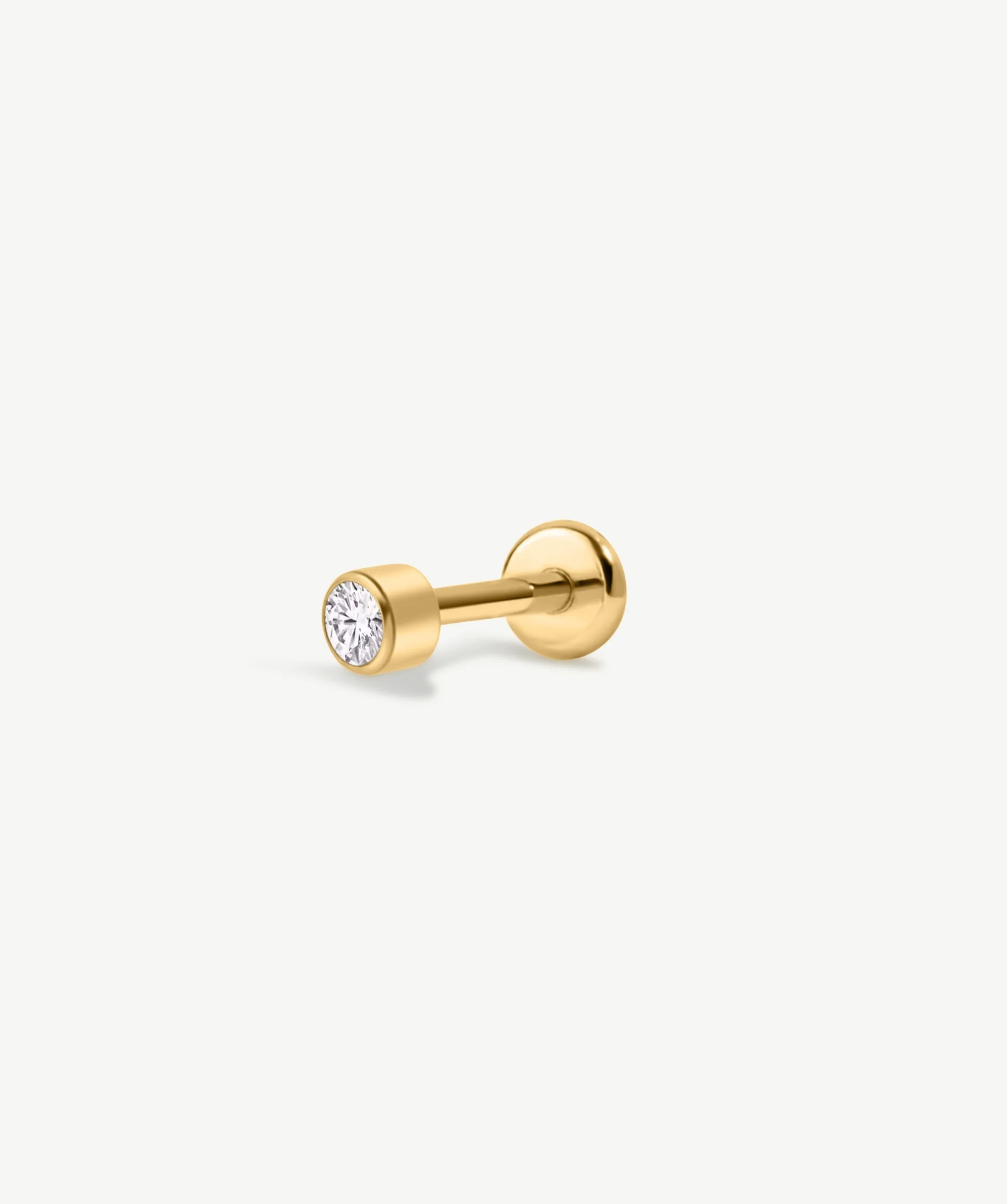 Bezel Solitaire Flat Back Stud