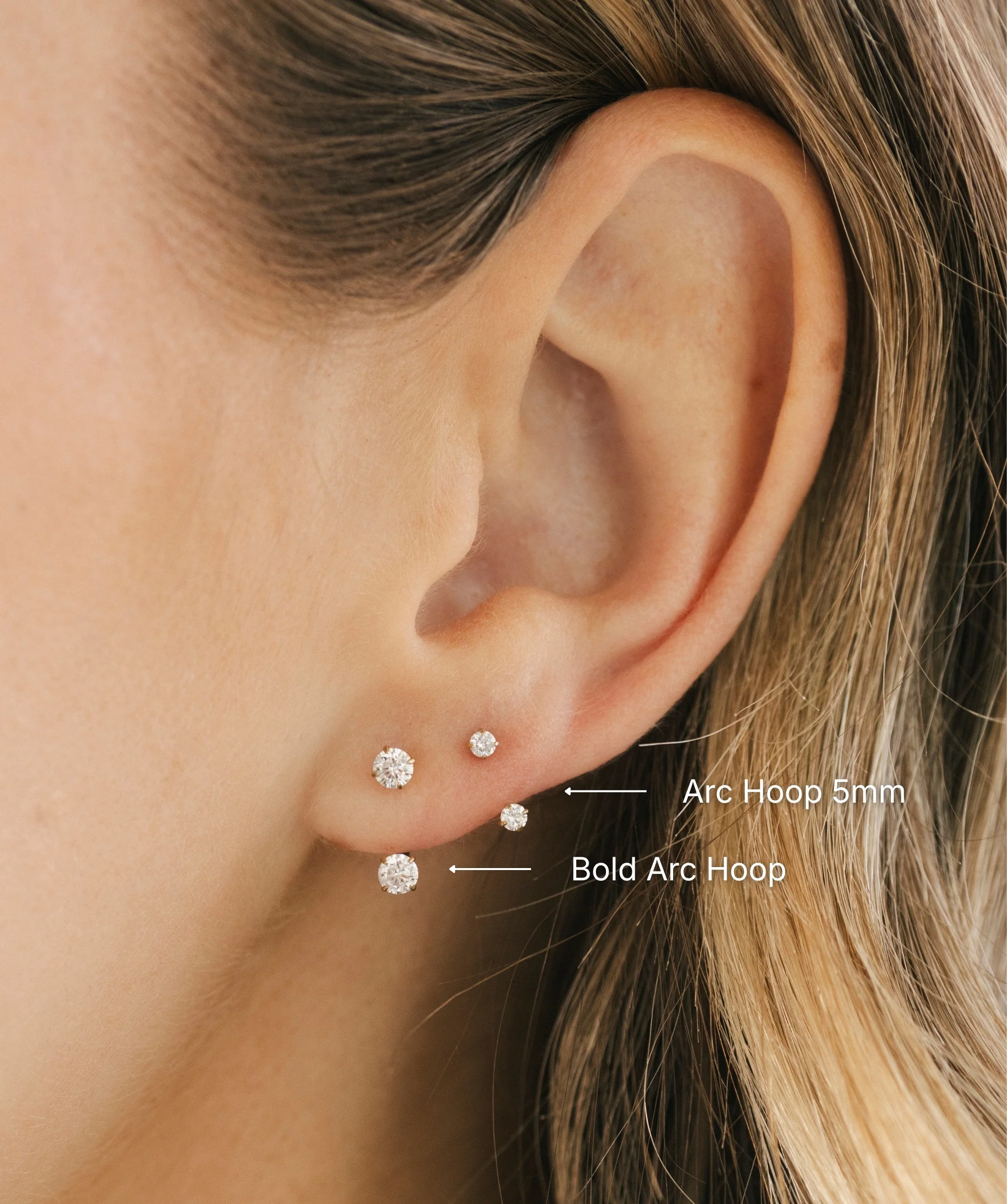 Bold Arc Hoop Earrings - Image 4
