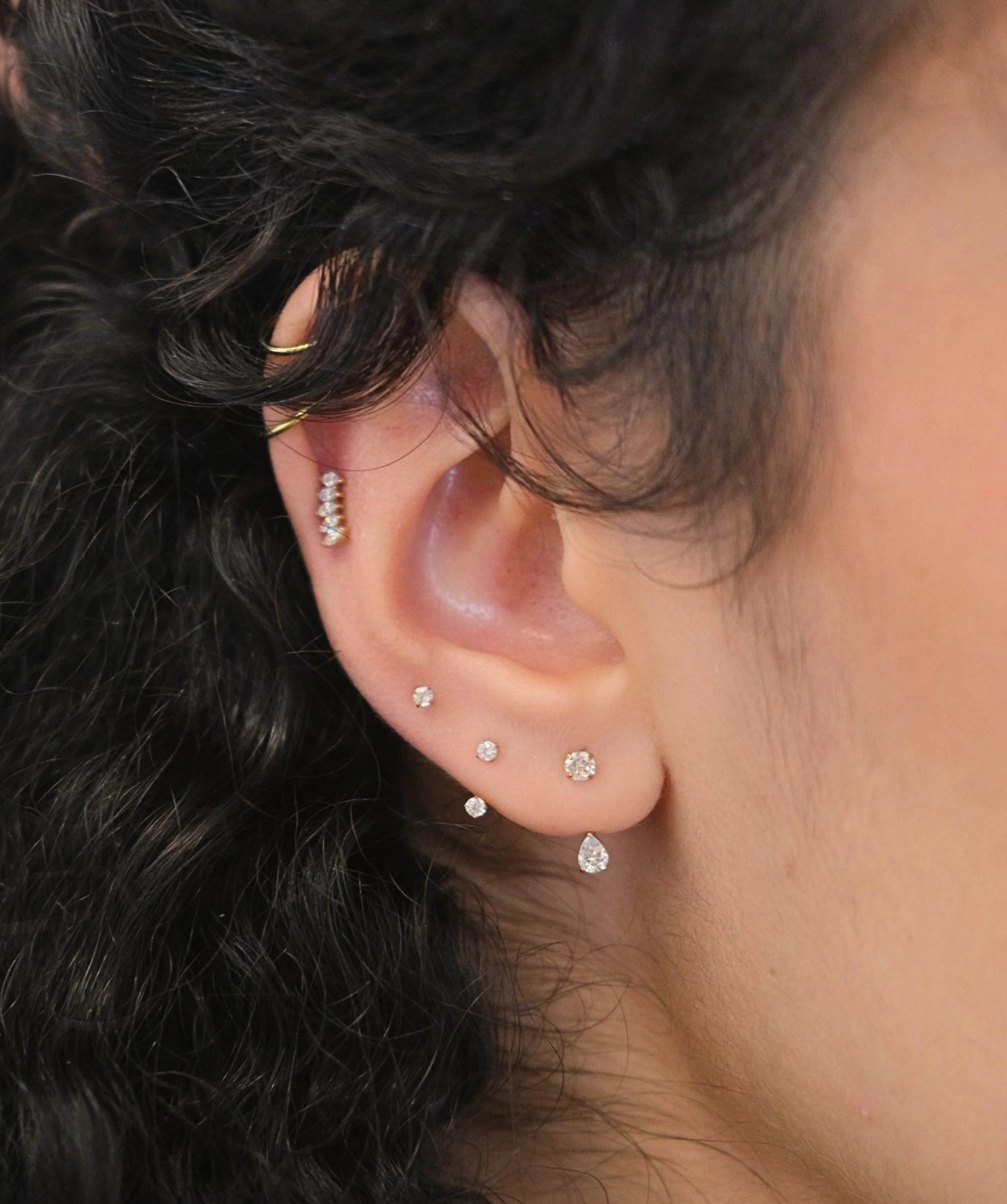 Crown Marquise Flat Back Stud - Image 3