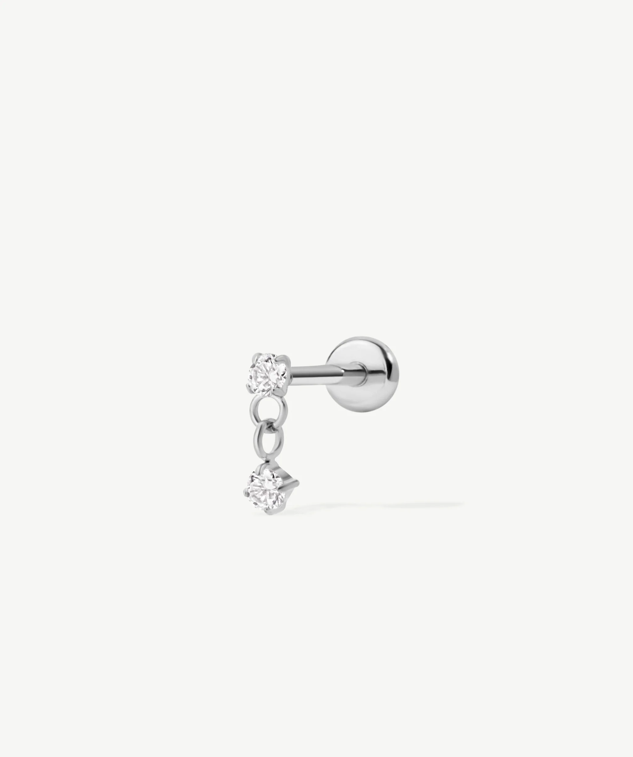 Duo Dangle Flat Back Stud - Image 2