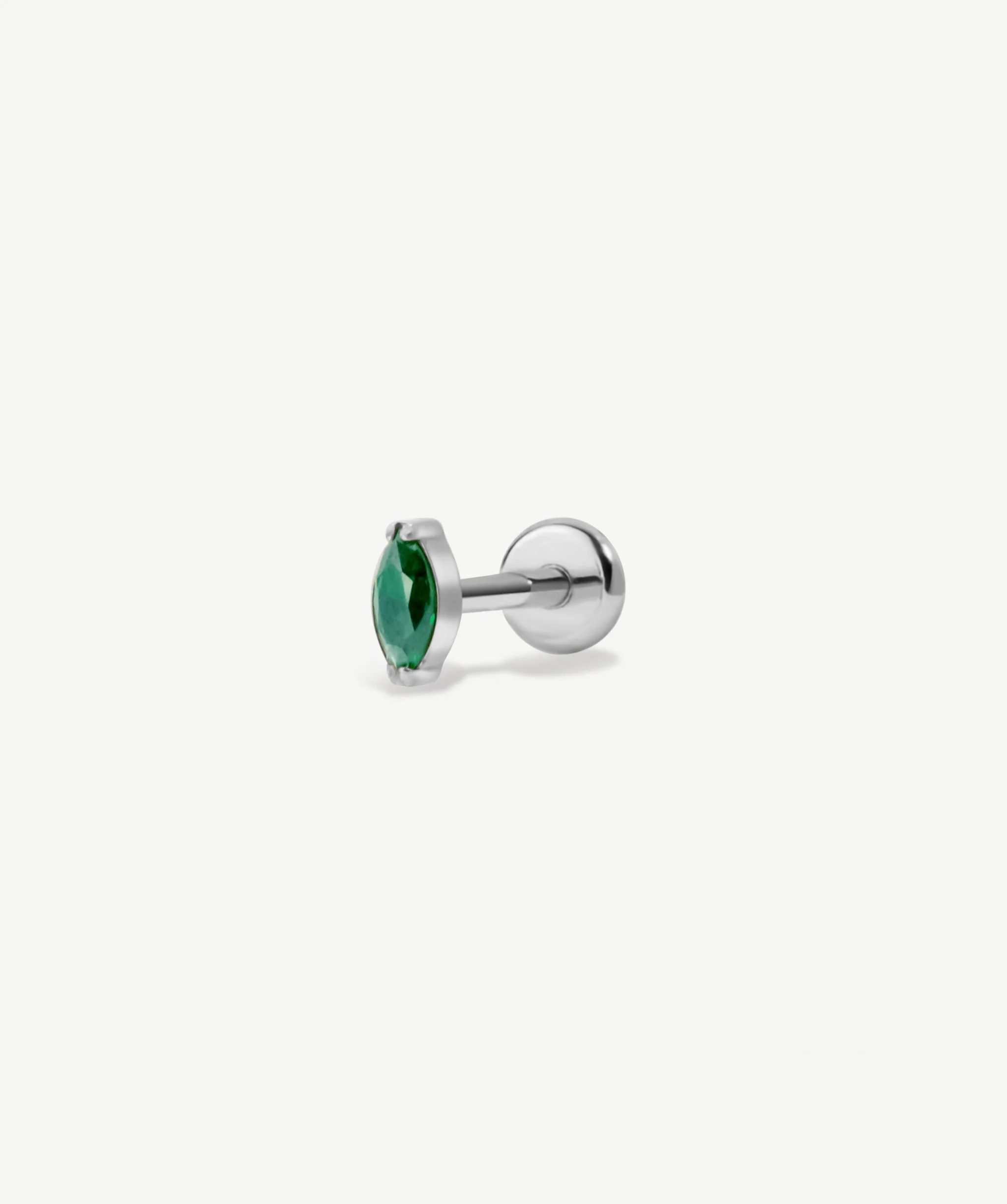 Emerald Marquise Flat Back Stud - Image 2