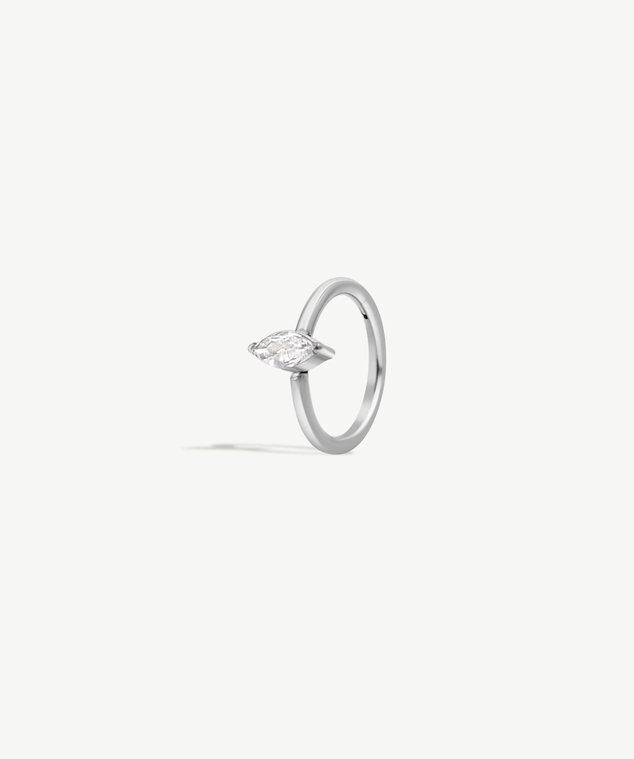 Marquise Clicker Hoop Earrings - Image 6
