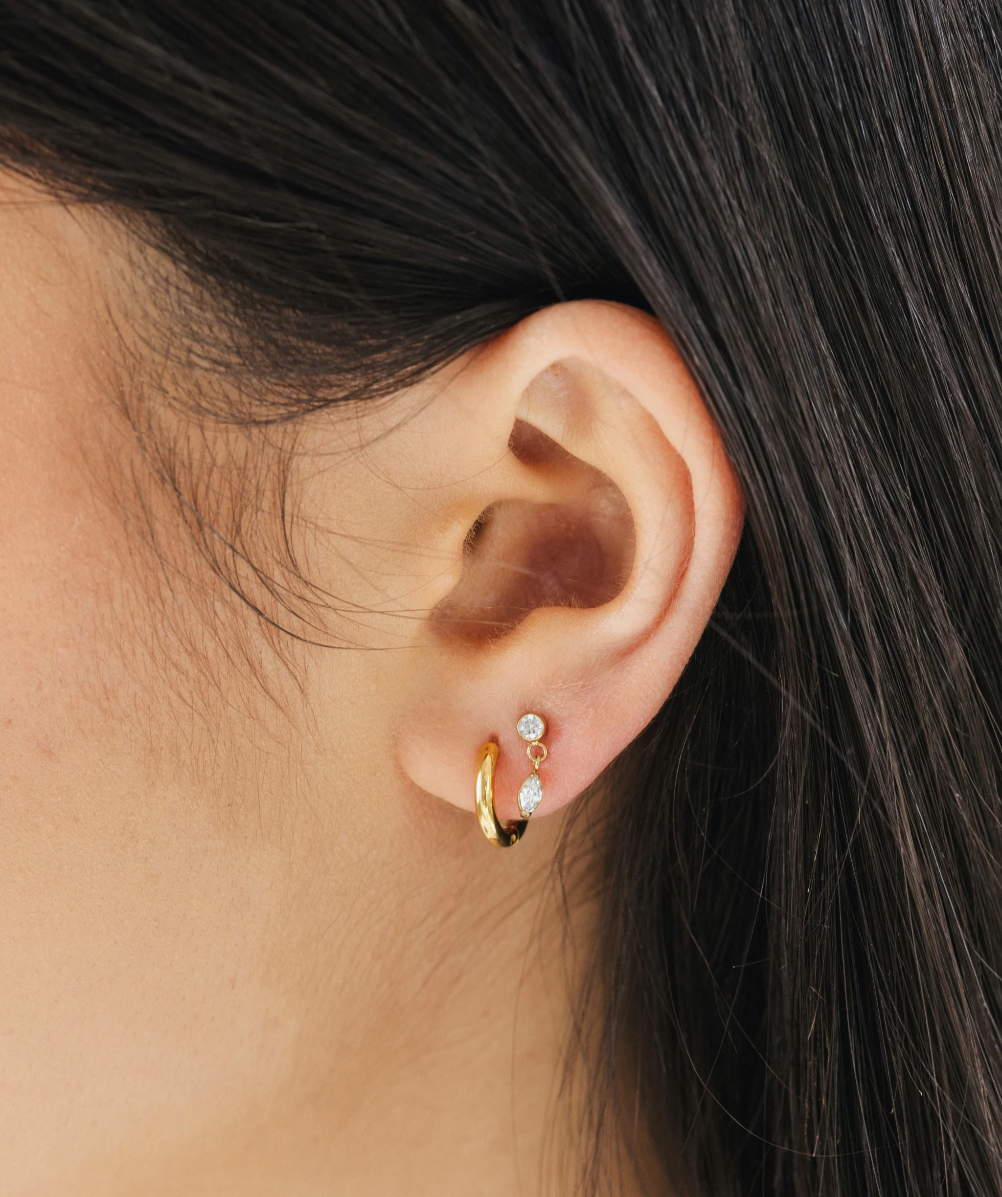 Marquise Dangle Flat Back Stud - Image 3