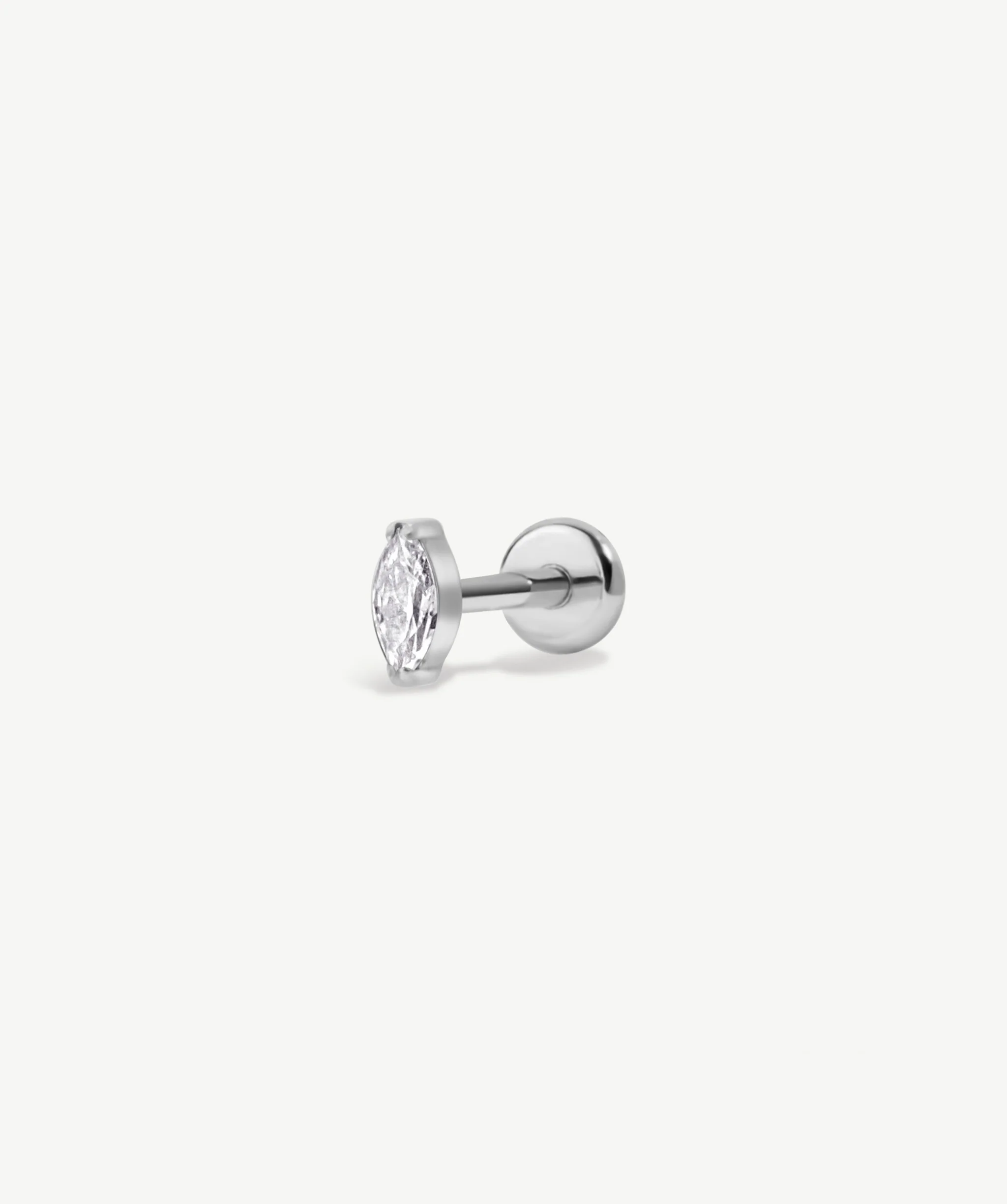 Marquise Flat Back Stud - Image 2
