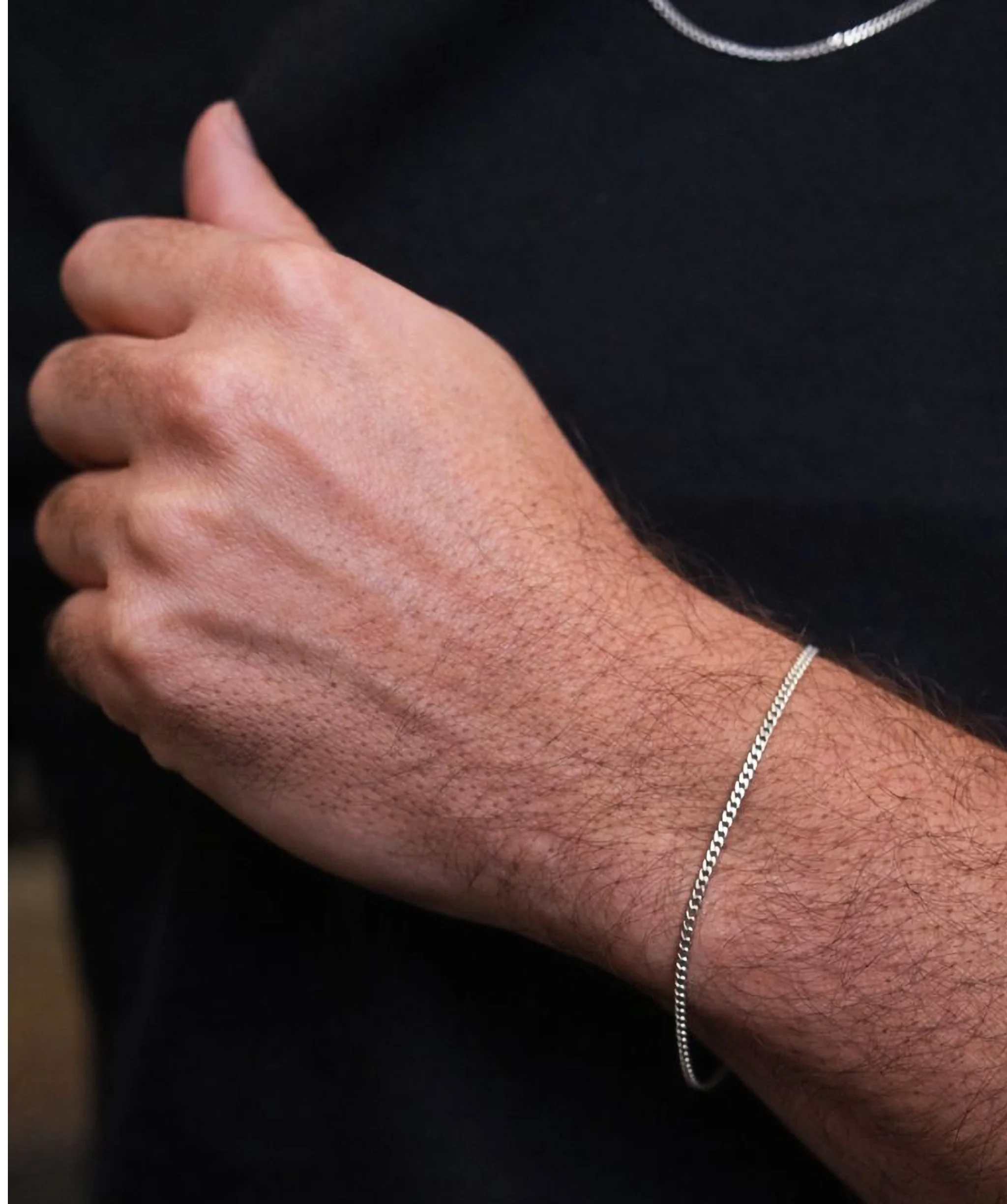 Men's Curb Chain Bracelet - Image 4