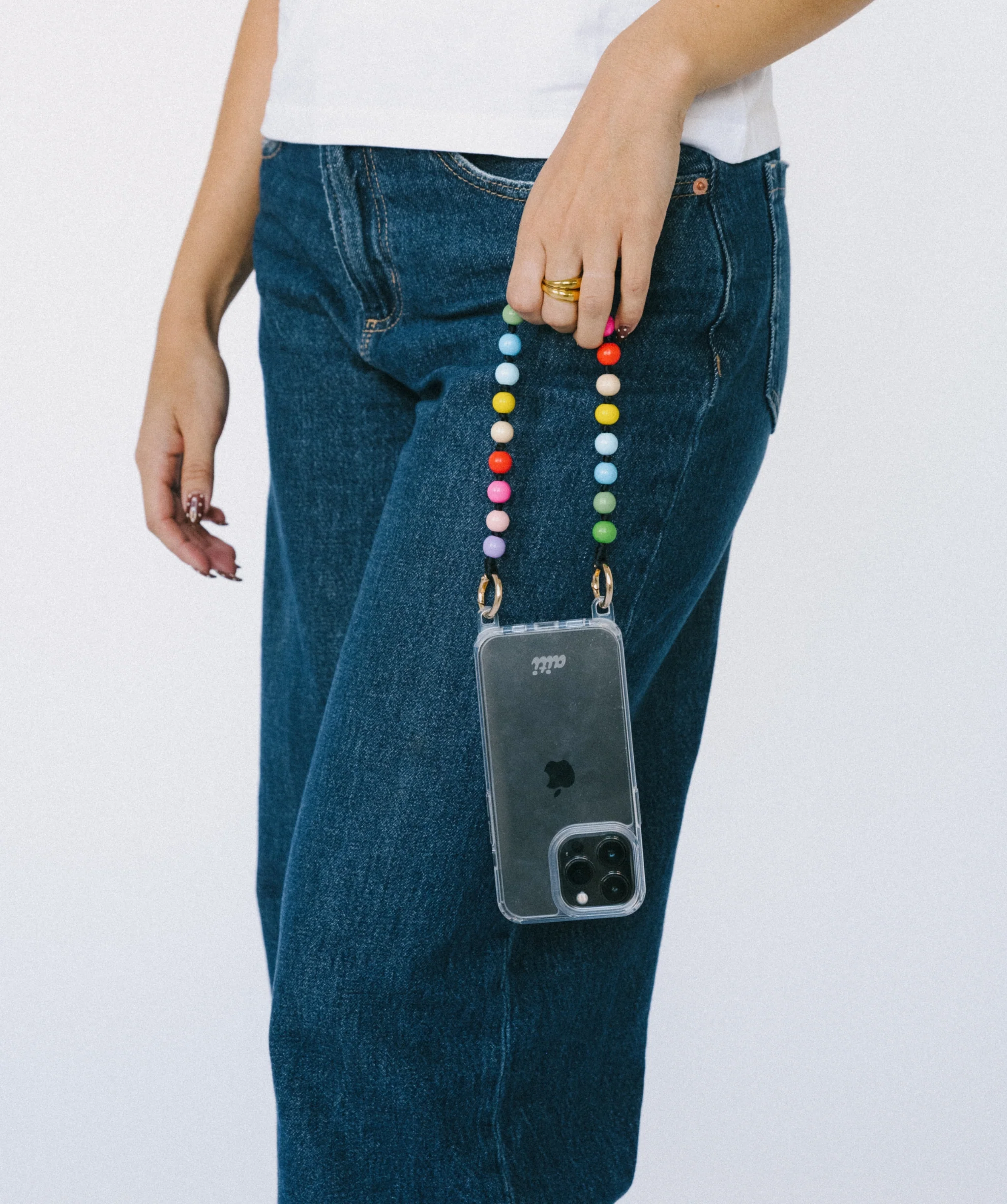 Multicolored Wood Phone Chain - Image 3