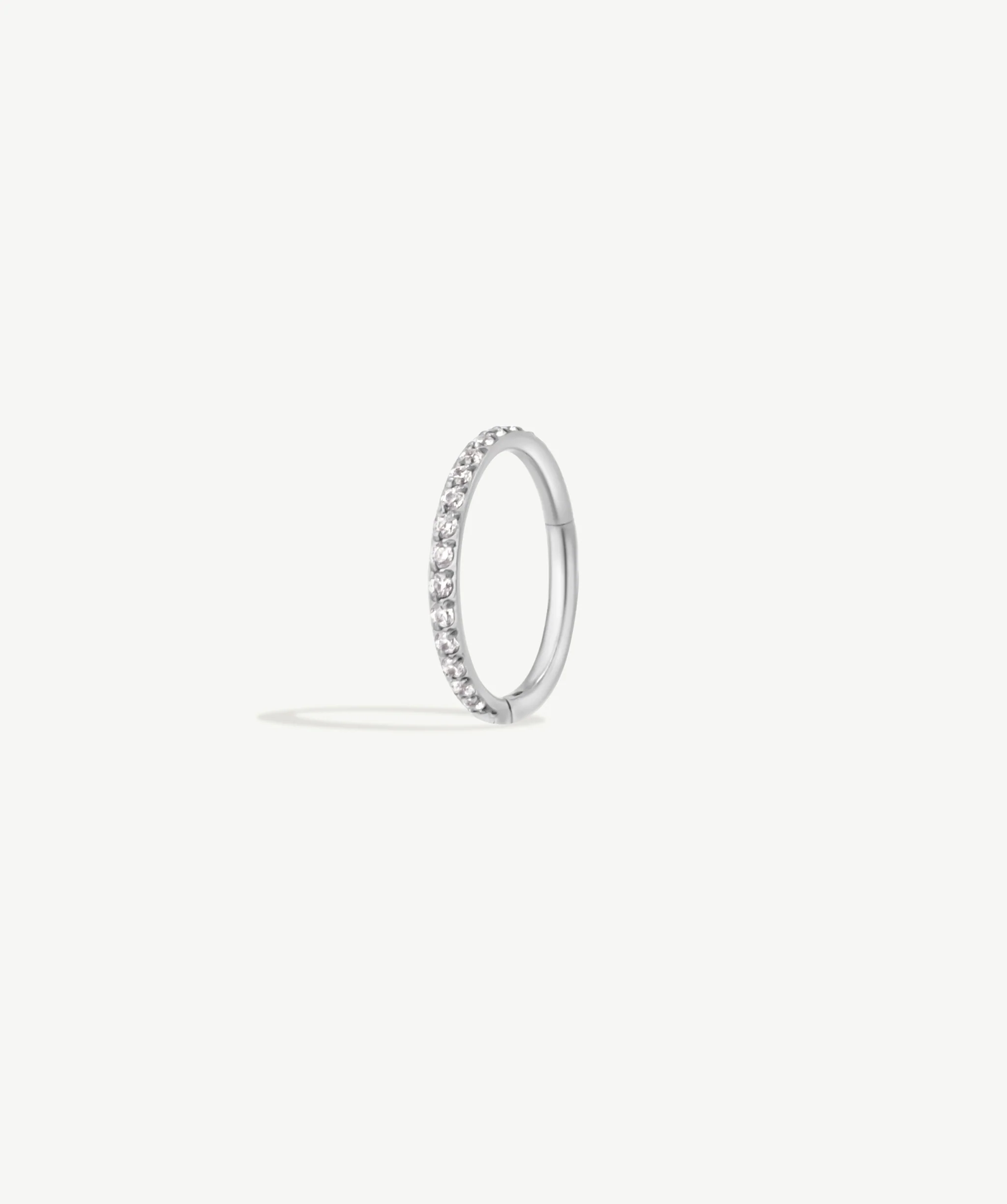 Pave Clicker Hoop Earring - Image 3
