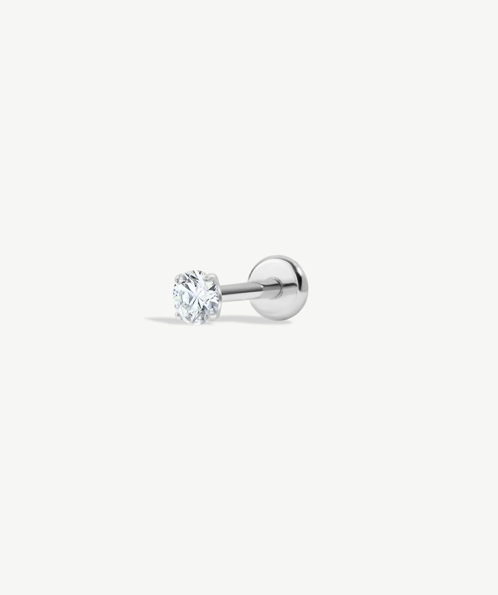 Solitaire CZ Flat Back Stud - Image 2