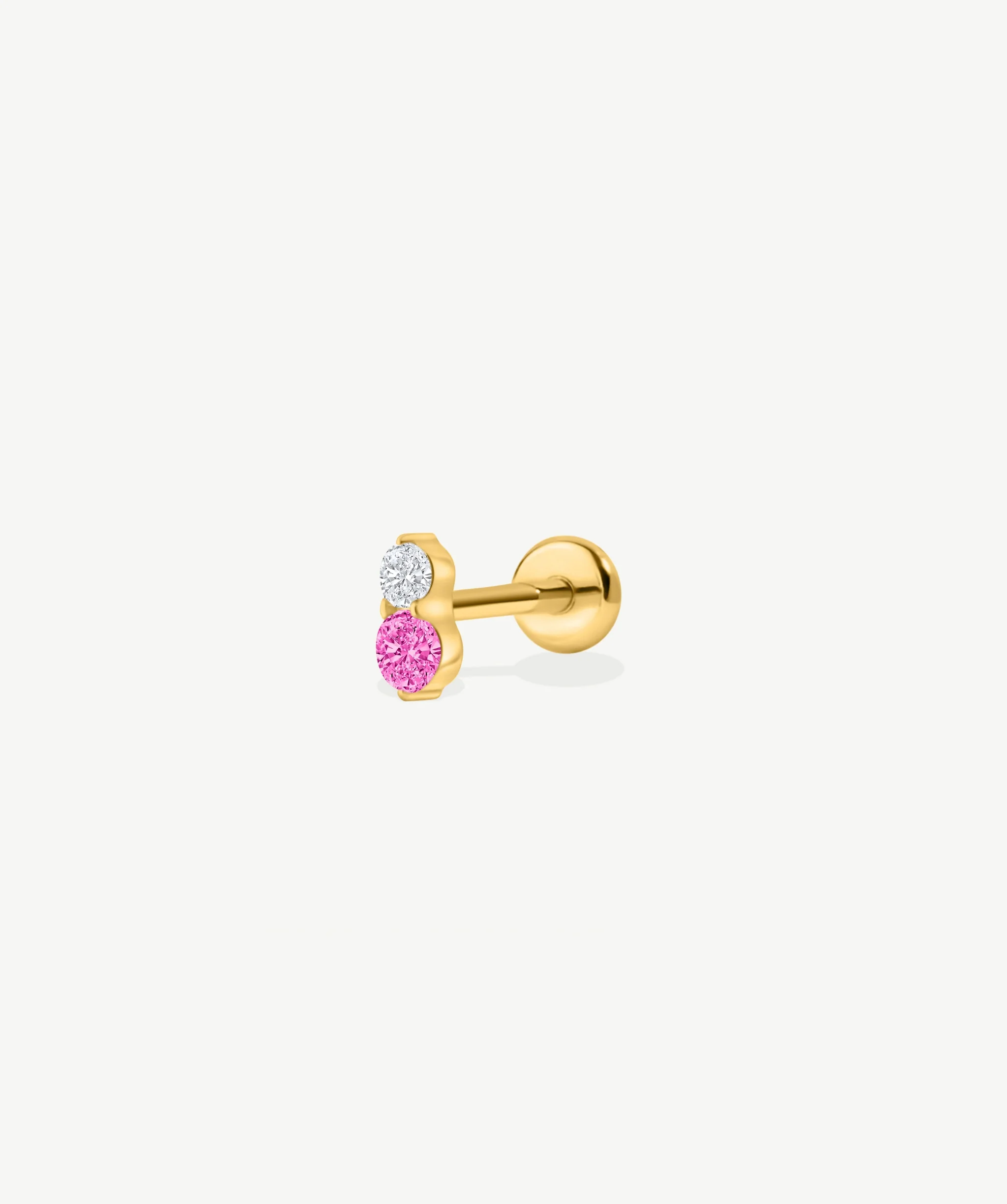 Stacked CZ Flat Back Stud - Image 8