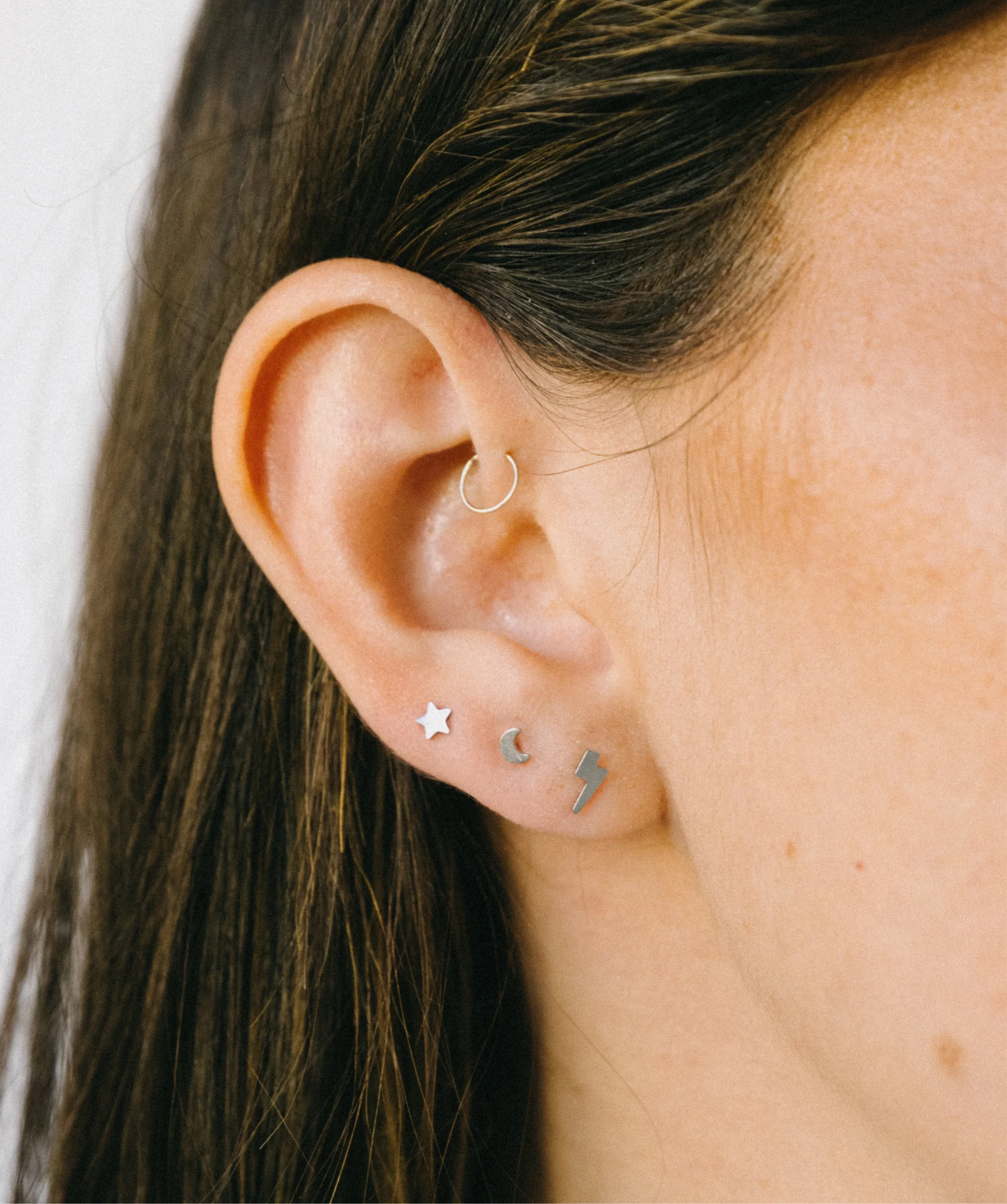 Moon Flat Back Stud - Image 4