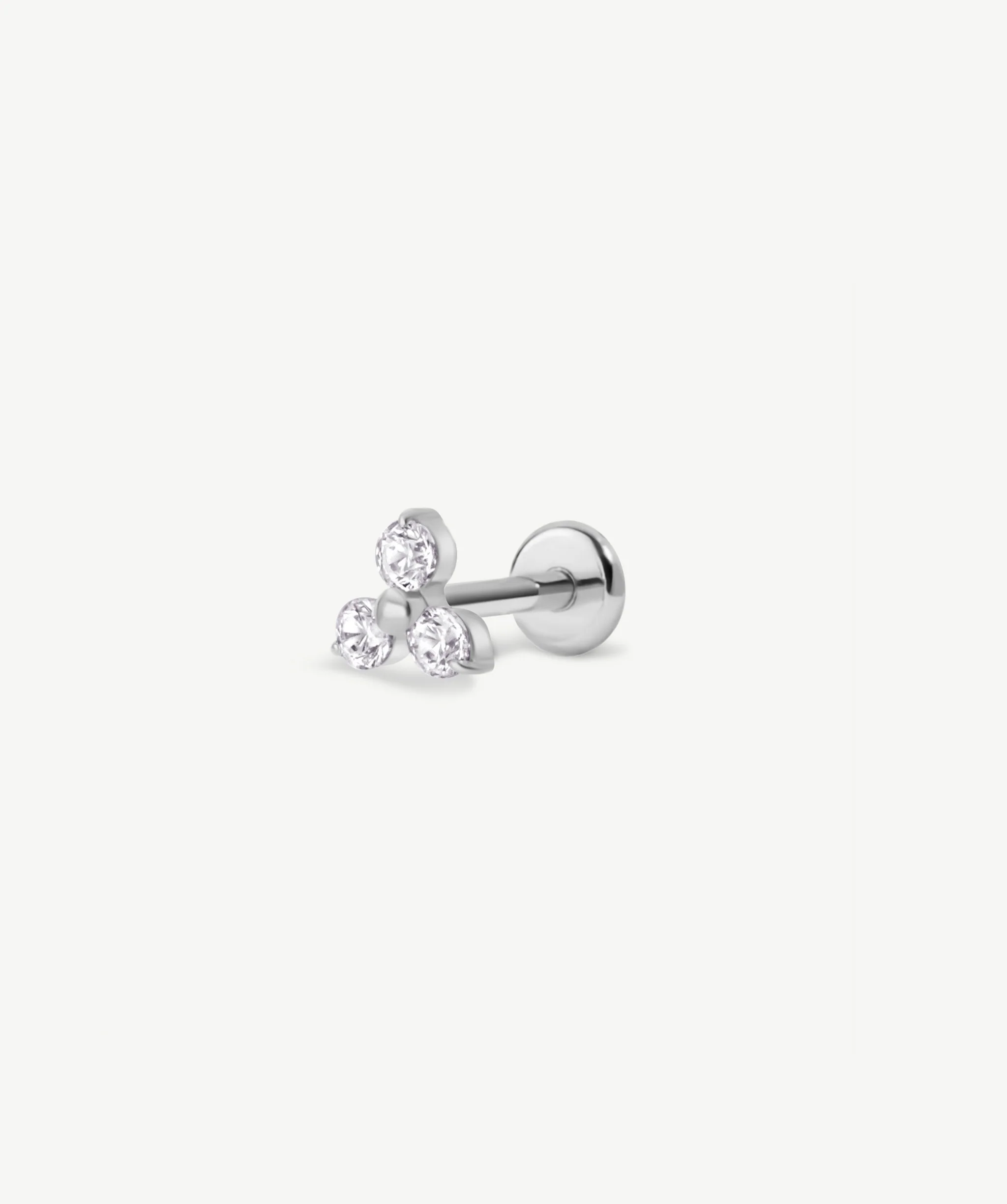 Trio CZ Flat Back Stud - Image 2